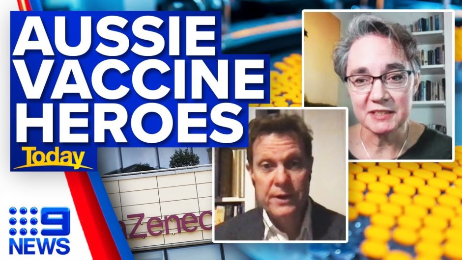 Two Australian scientists behind AstraZeneca COVID-19 vaccine | Coronavirus | 9 News Australia