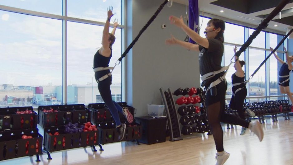 Aerial bungee class delivers tough workout with low-impact moves