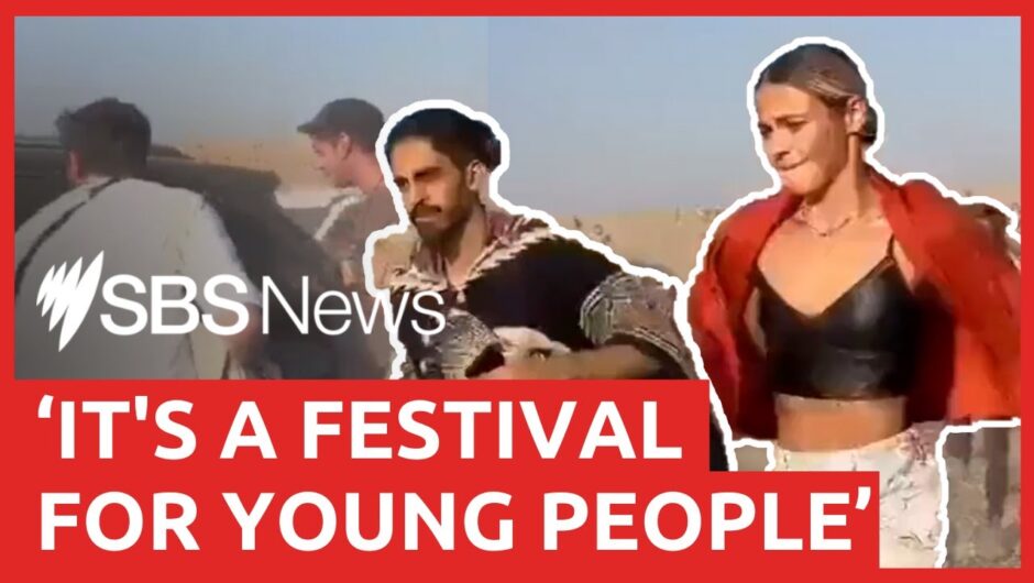 Israeli music festival attendees share footage of Hamas siege | SBS News